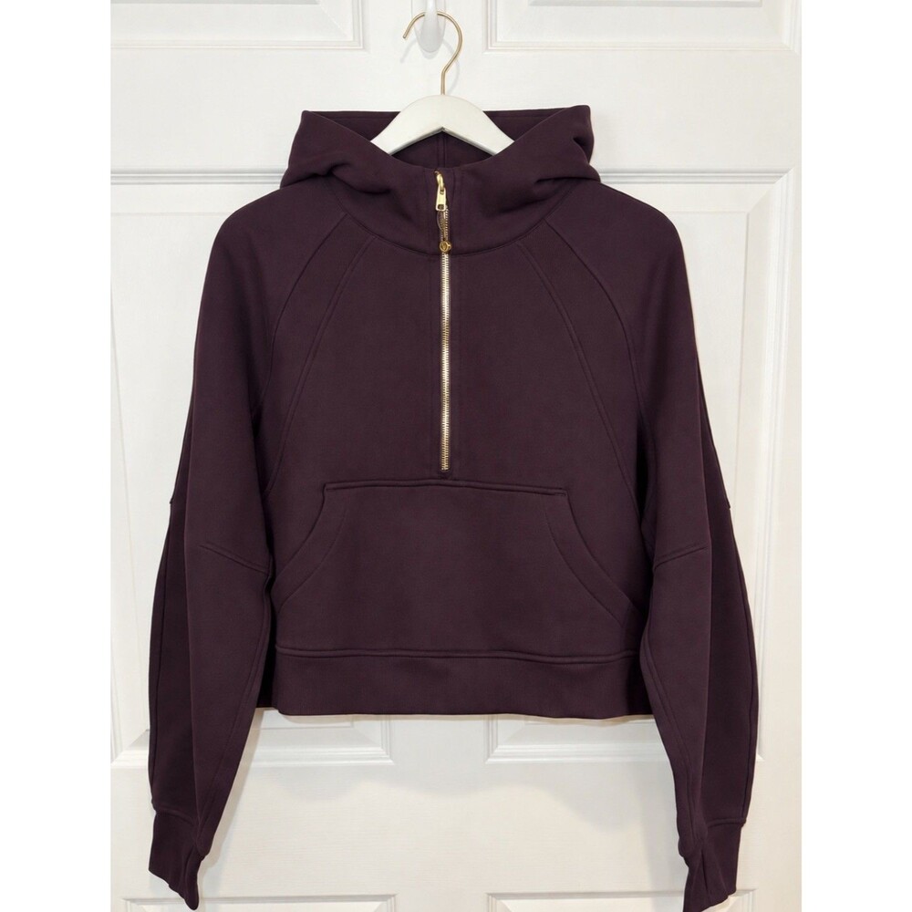 lululemon Scuba Half Zip Hoodie Black Plum Women’s M